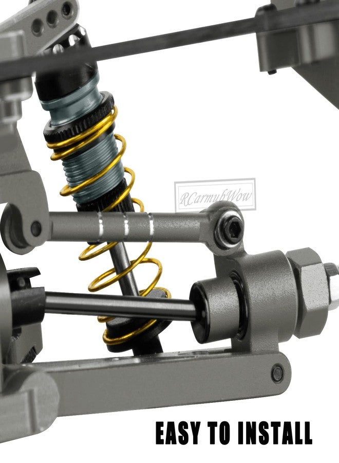 RCarmubWow RC Upgrades Part for 1/24 Micro-B,1/28 Micro-T,Driveshafts w/Wheel Hex,Shock Absorber,Turnbuckles,Steering,Front Bulkhead & Bumper,Titanium - Image 3